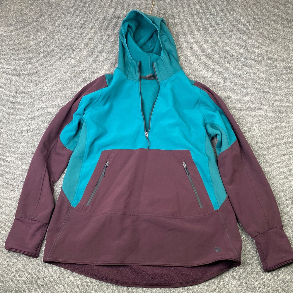 Mountain Hardwear Womens OL8023 Frostzone Hybrid Hoodie Plum Teal Large